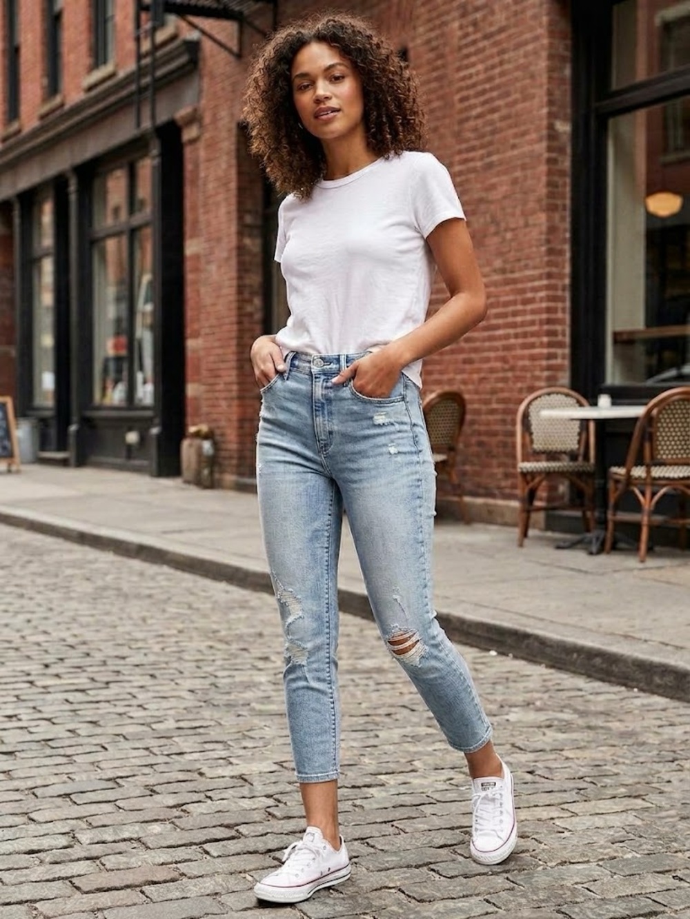Abercrombie & Fitch Ultra High Rise Super Skinny Ankle Cropped Light Blue Jeans